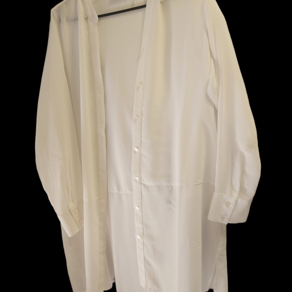 Soft Surroundings long see thru Artist's Shirt